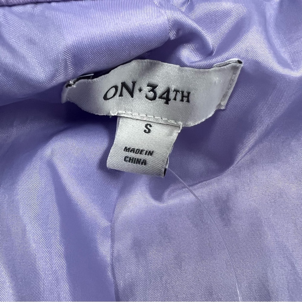On 34th NWT Purple Channel Quilted Chore Jacket Snap Front Patch Pocket Womens S - Picture 9 of 11